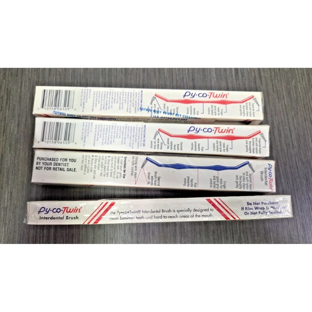Vintage Py Co Twin Professional Interdental Brush NEW SEALED Set Of 4